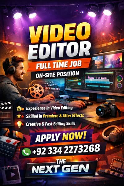 Full-Time Video Editor (On-Site)