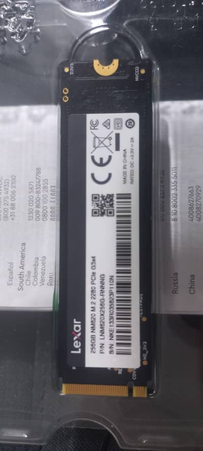 256 GB SSD NVME M. 2