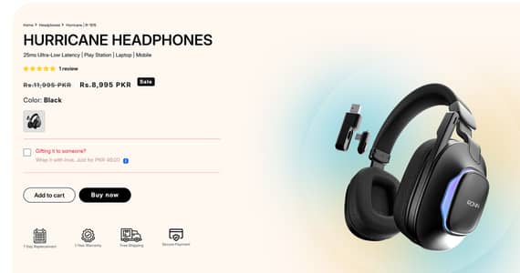 RONIN HURRICANE HEADPHONE