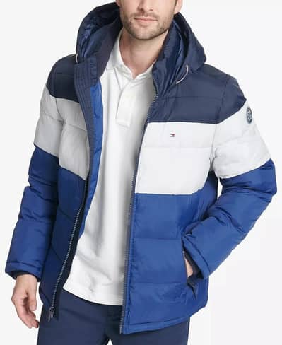 Tommy Hilfiger Men's Quilted Puffer Hooded Jacket