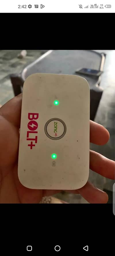 03195212208 Zong bolt plus unlocked all sims 1 day plis battery