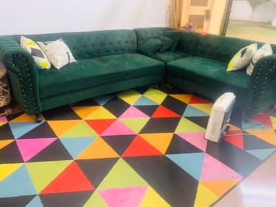 Green. Color sofa set
