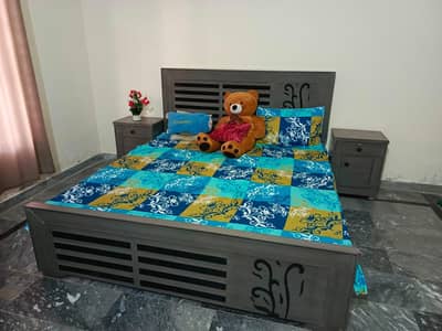 King Size Bed With Almost new Mattress Dura luxury