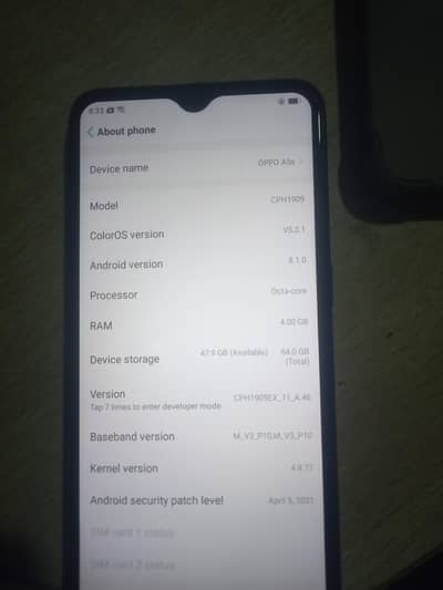 Oppo A5s PTA original approve 10.9