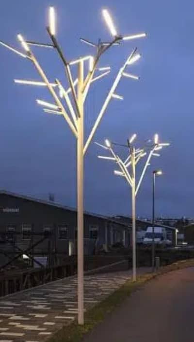 Street energetic lights pole