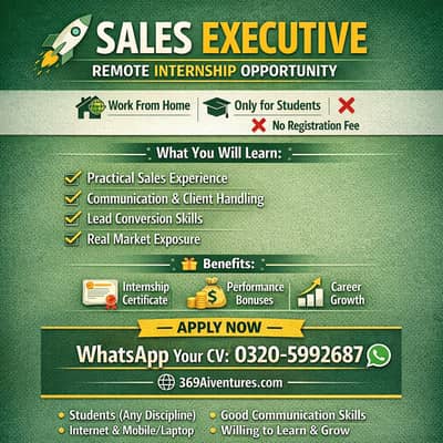  SALES EXECUTIVE – REMOTE INTERNSHIP