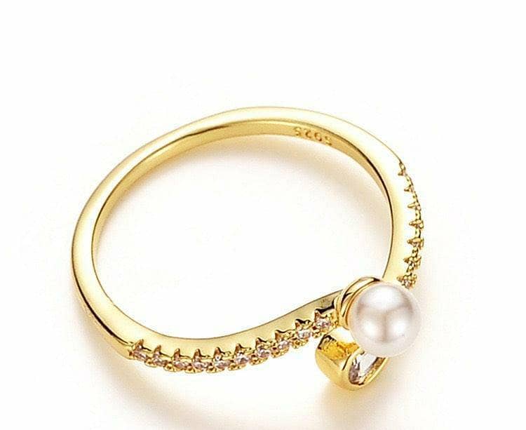 Bead Peral Overlapped Ring 0