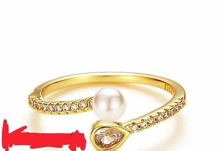 Bead Peral Overlapped Ring 1