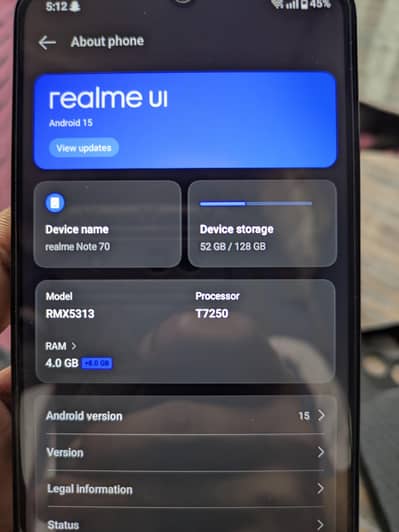Realme Note 70
