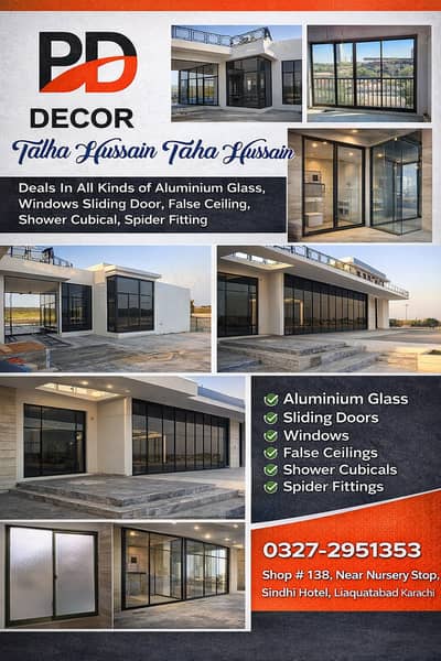 aluminum windows doors glass and repairing work showcase sliding doors