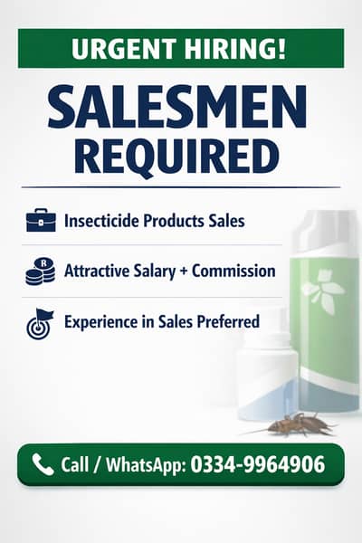 Hiring for Sales man, Need Sales man, Hiring for sale staff