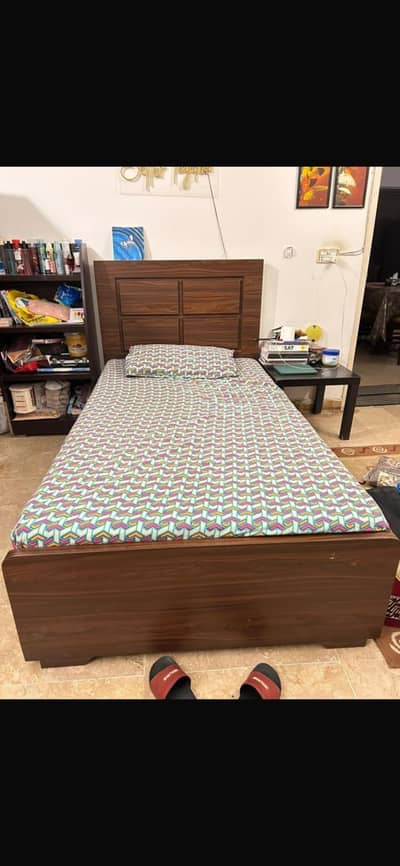 SINGLE BED WITH FOAM FOR SALE