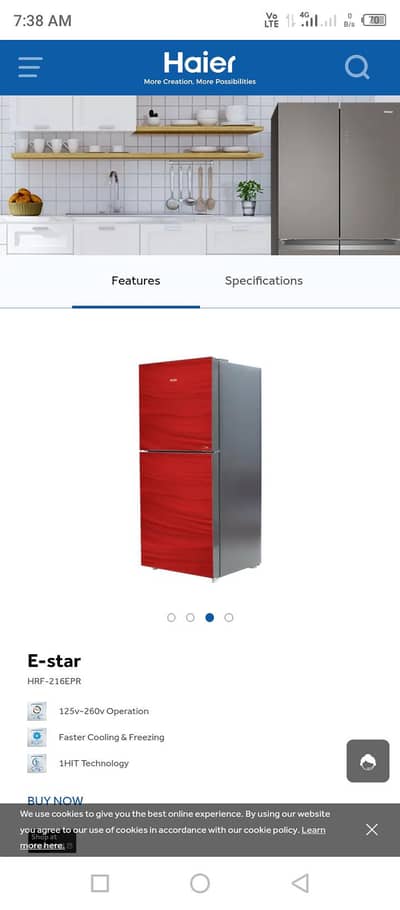 Haier Fridge New Condition