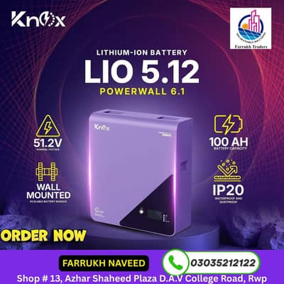 Knox PowerWall 6.11 Lithium Ion Battery 51.2V 100AH 5.12KWH