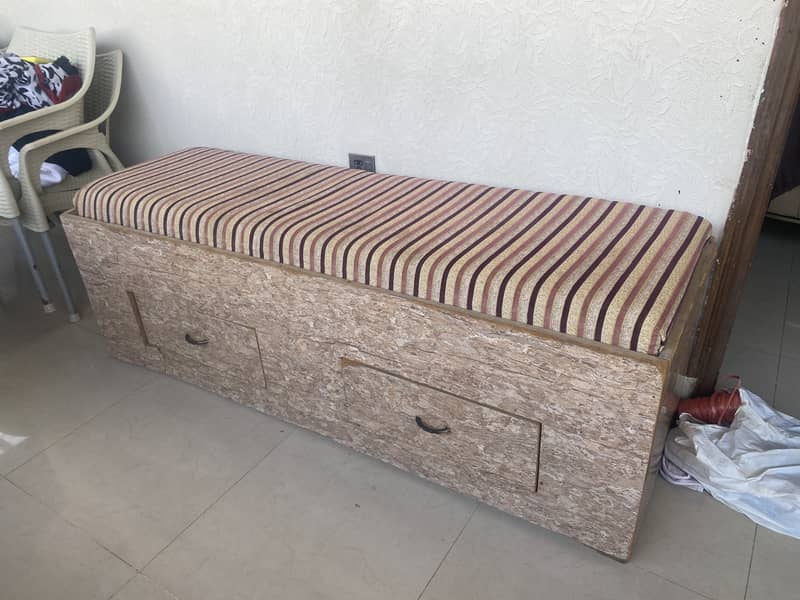 QUEEN SIZE bed and Side tables for sale Long seti for sale 3