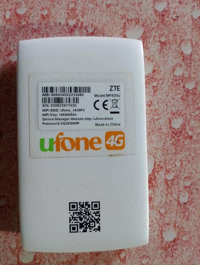 Wifi ufone blaze ZTE 4g device