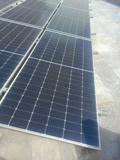 Solar panel with complete running set up