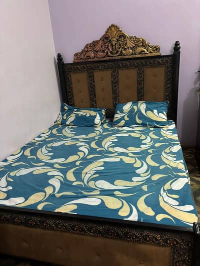 King Size Iron Bed With Mattress For sale