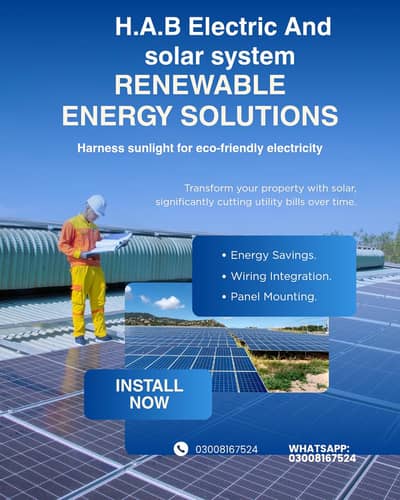 H. A. B Solar Panels Installation Service Available