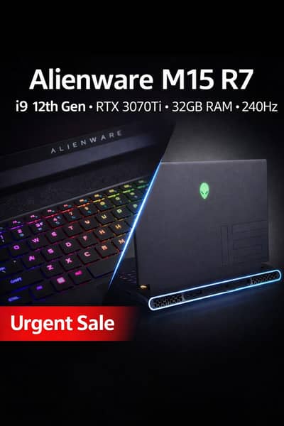 Alienware M15 R7 i9 12th Gen | 32GB RAM | RTX 3070Ti | 240Hz