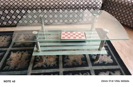 2 Glass center tables for sale