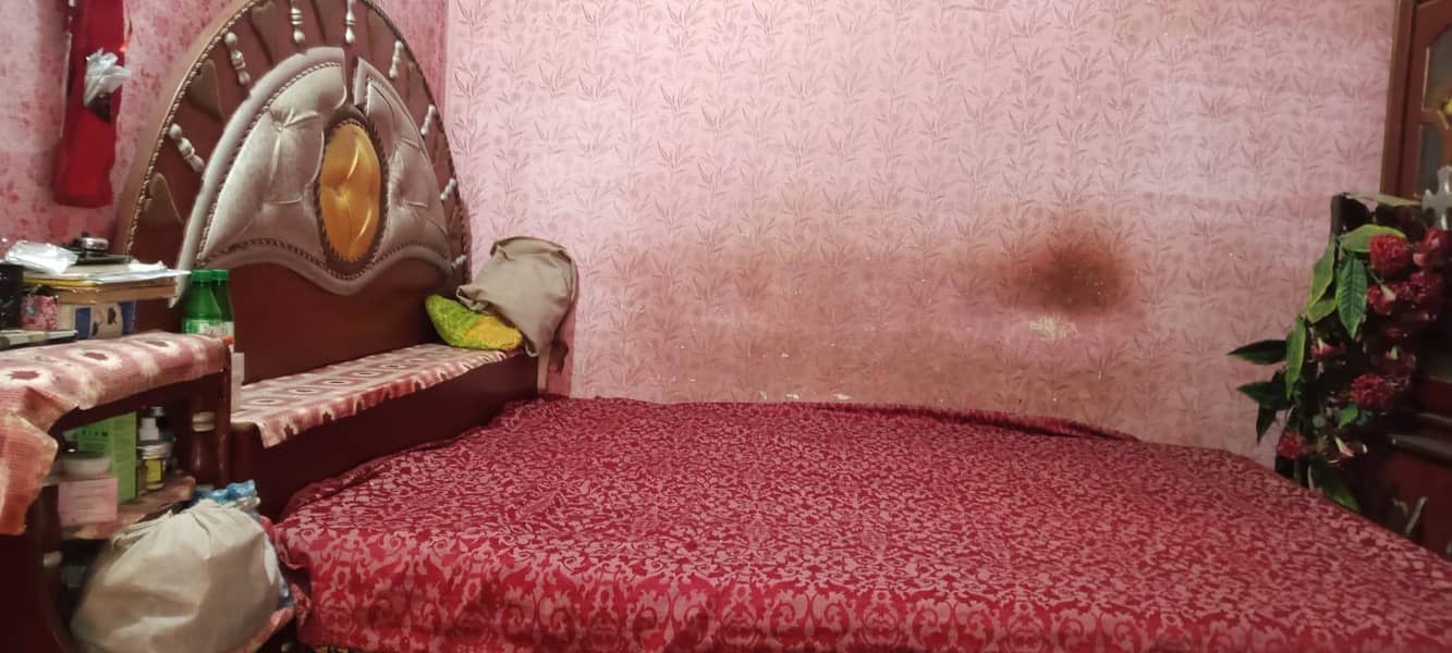 bed and side table 0