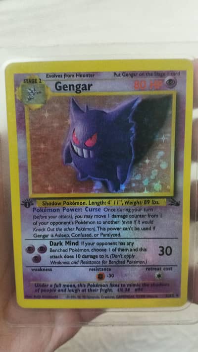 Gengar Limited Edition 1995 Pokemon Card Original