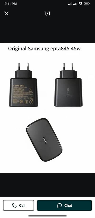 Samsung Original 45W Super Fast Charging Adapter EP-TA845