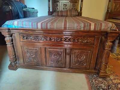 Pure Wooden Chinioti 2 Single Beds New. . .