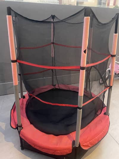 Trampoline with Safety Enclosure Net 55 inch Outdoor Indoor Trampoline