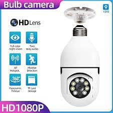 CCTV camera V380 Pro bulb camera HD 360 Night vision Security camera