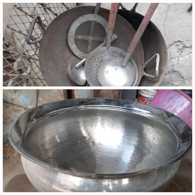 2 Karahi and Steel Pot for sell