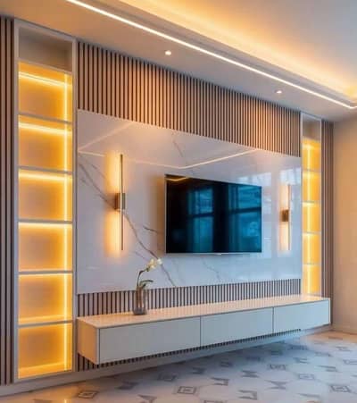 LED Media Wall / Molding Wall / Bed Wall / Wardrobe Kitchen Cabinet /
