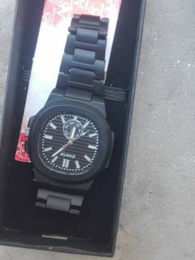 This is a black analog men's watch, likely a SKMEI 2423 model or simil