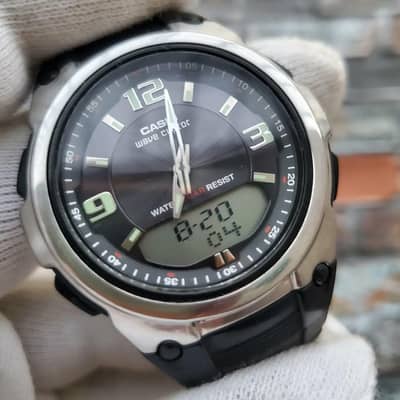 CASIO Wave Ceptor WVA-109HJ Illumunator World Time Men's watch.