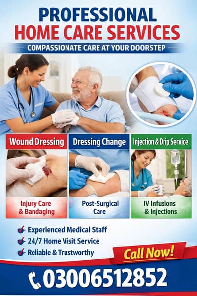 home care  ,wound dressing, injection