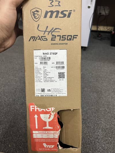 Brand New MSI Gaming Monitor 2K Resolution 27’’ Inch