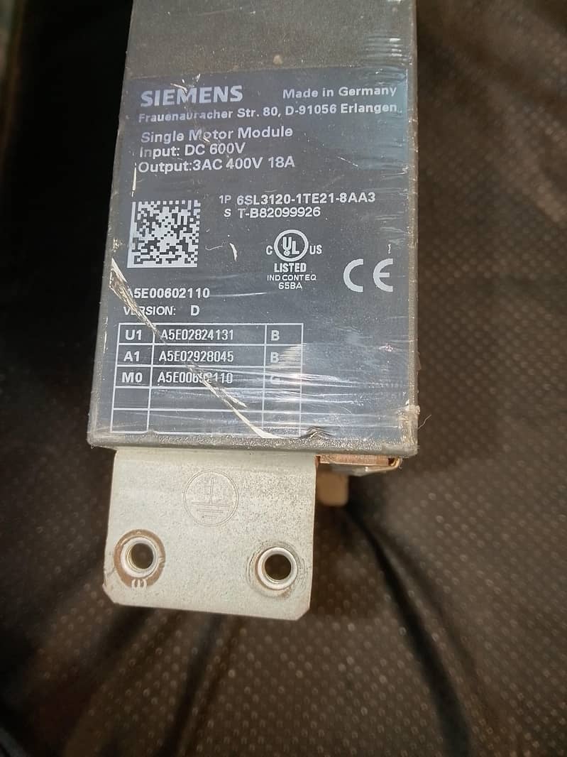 SIEMENS SINAMIC MODULE VFD DRIVE 2