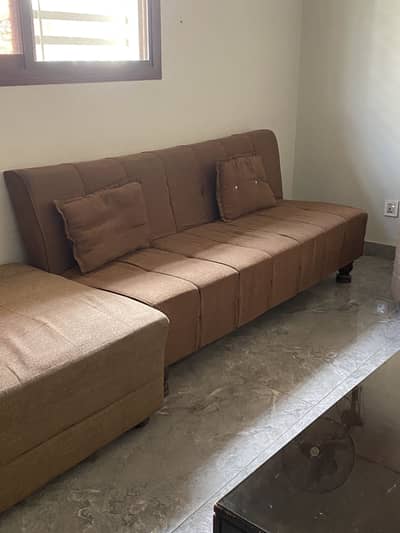 Urgent sell L shape sofacombed center table