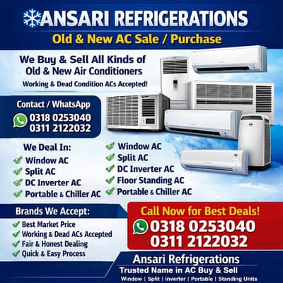 AC / Used AC & Window Ac / Split Ac / Dc Invertor / Ac Sale