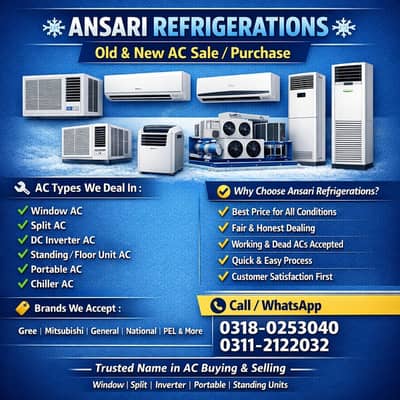 Ac /Old Ac/ Dead Ac/Window Ac/Purana Ac/Ac Purchase / Split Ac / Wind