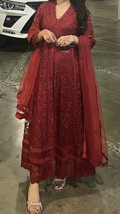 Luxe Red fancy 3 piece outfit