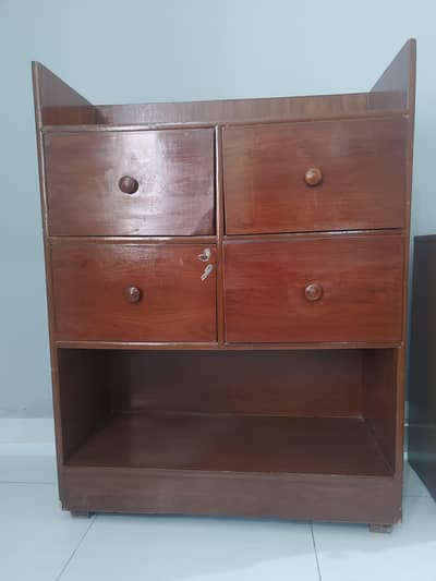 customized 4 Drawers wooden Cupboard with shoe rack and top shelf