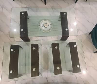 3-piece glass table set