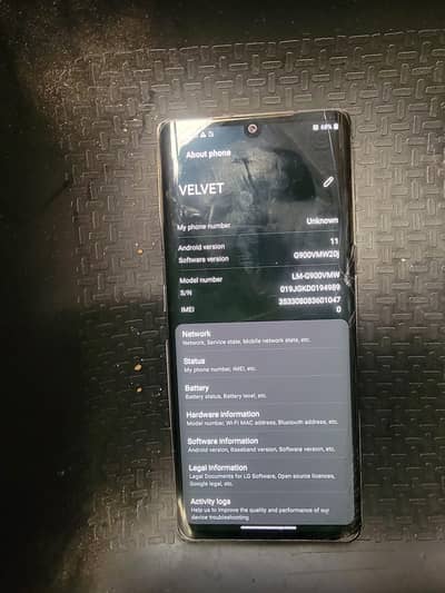 LG Velvet 5g 128 gb