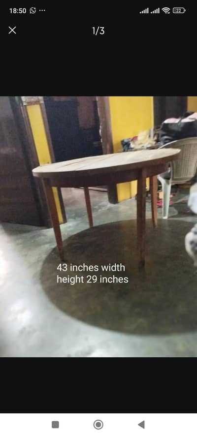 space saving dinning table without chairs minor damaged required repar