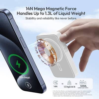 Romoss WMS10-191 Magnetic Wireless Power Bank, Without cable