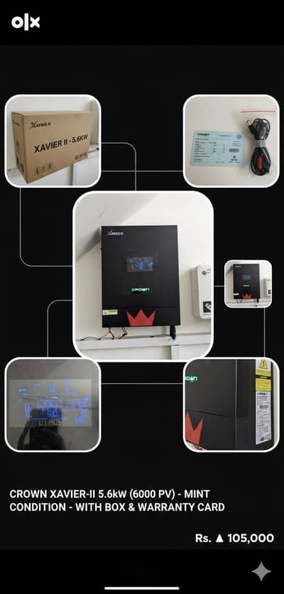 Crown Xavier-ll 5.6kW 6000 PV | Complete Box & Warranty Card