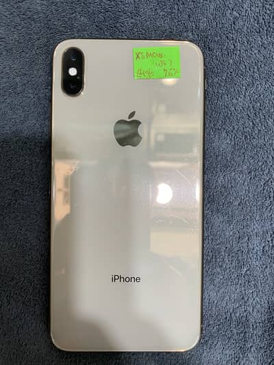 Iphone xs max 64gb 75% Battery health Water Pack Genuine condition