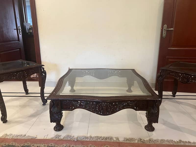 Centre table with 2 side table 3